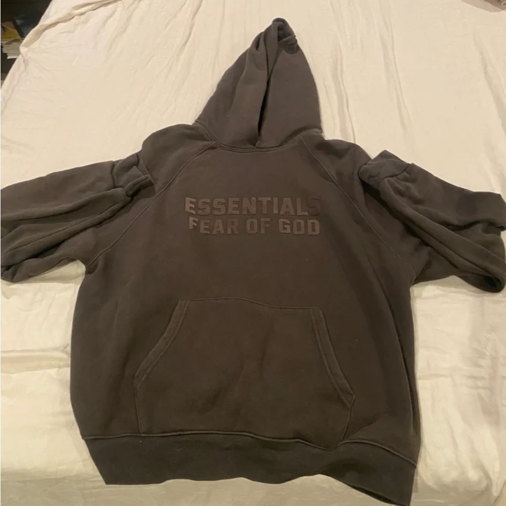 Brown 'plum' essentials hoodie
-